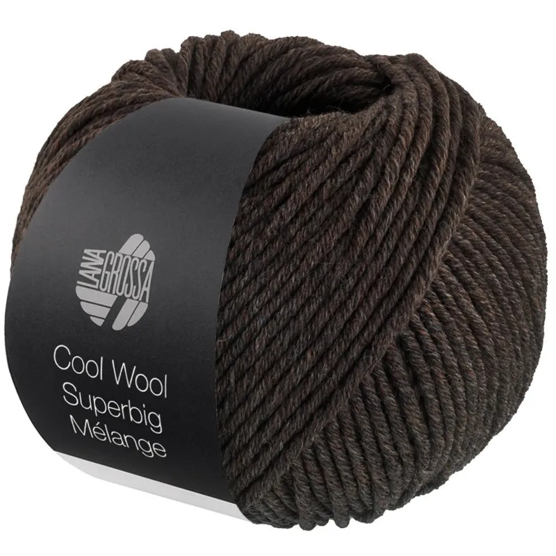 Lana Grossa Cool Wool Superbig 219 Grigio marrone melangiato