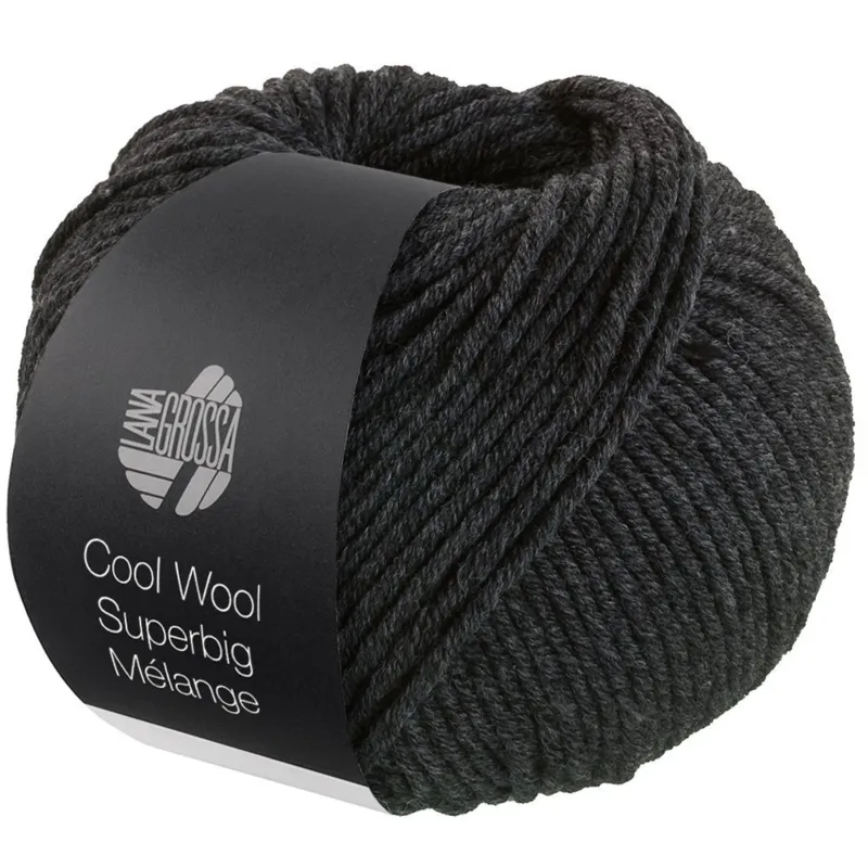 Lana Grossa Cool Wool Superbig 218 Grigio scuro melangiato