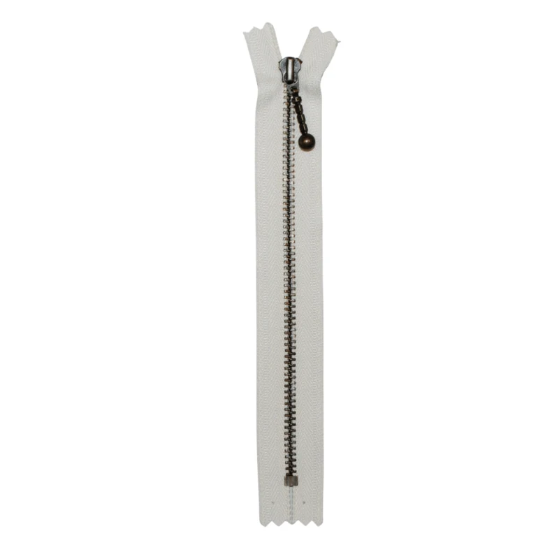YKK Cerniera Fissa Ottone Anticato 4 mm 17 cm 841 Ecru