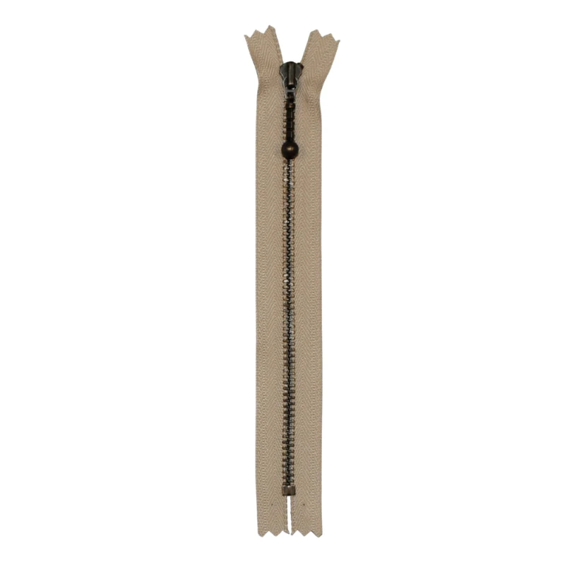 YKK Cerniera Fissa Ottone Anticato 4 mm 17 cm 572 Sabbia