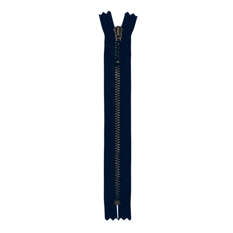 YKK Cerniera Fissa Ottone Anticato 4 mm 23 cm 560 Blu navy