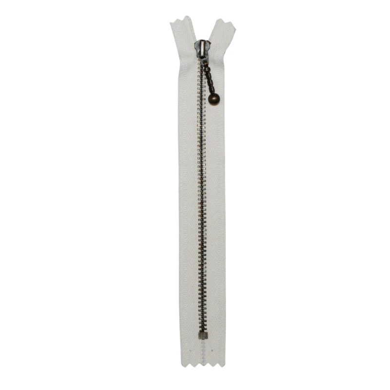 YKK Cerniera Fissa Ottone Antico 4 mm 28 cm 841 Ecru