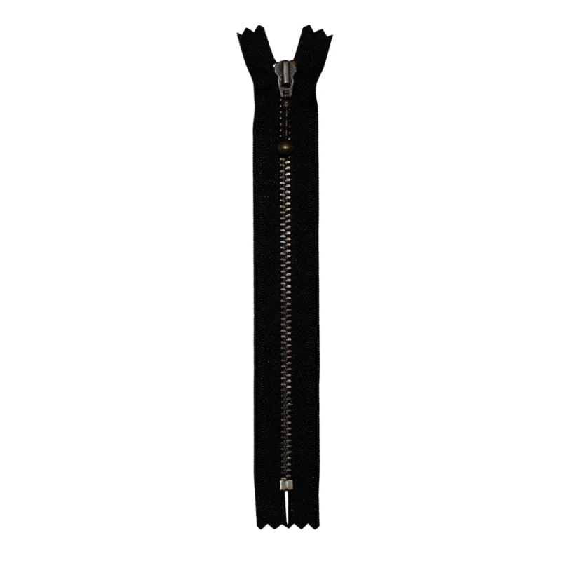 YKK Cerniera Fissa Ottone Antico 4 mm 28 cm 580 Nero