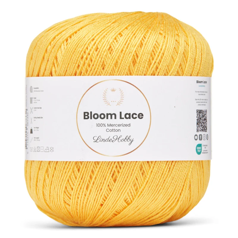 LindeHobby Bloom Lace Mercerized Cotton 22 Giallo