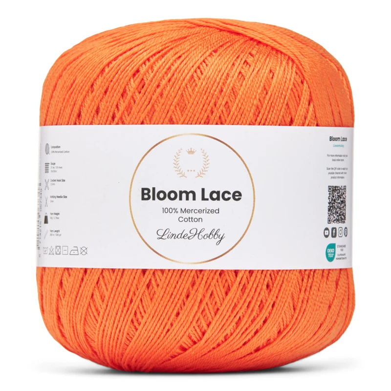 LindeHobby Bloom Lace Mercerized Cotton 23 Arancione
