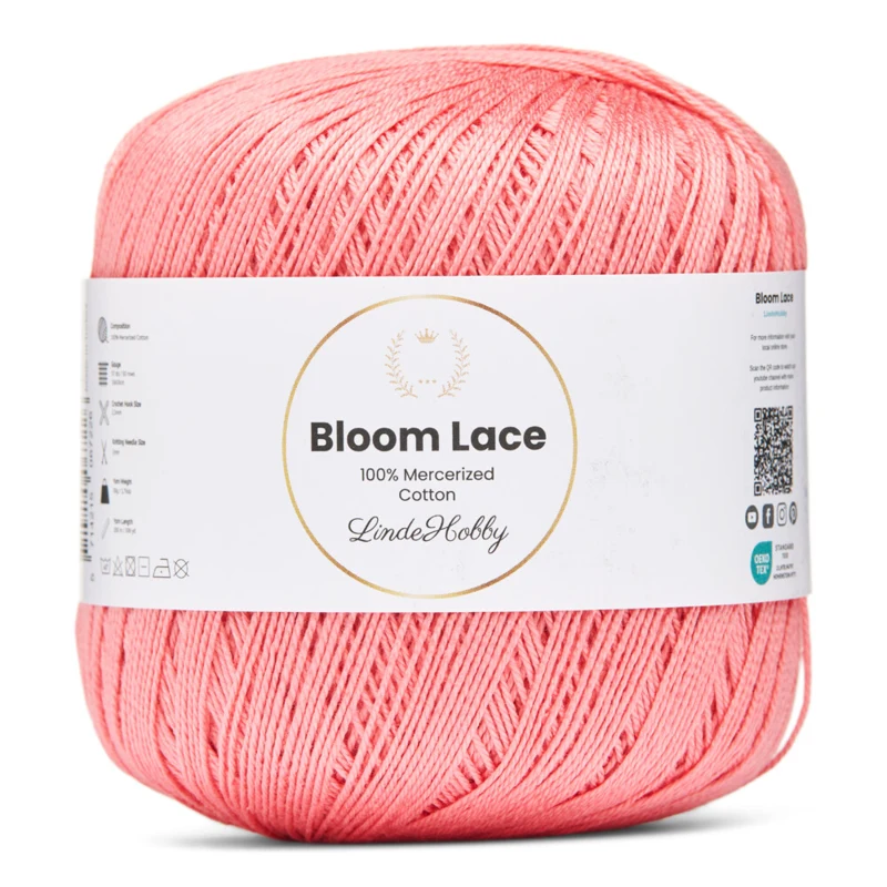 LindeHobby Bloom Lace Mercerized Cotton 11 Corallo