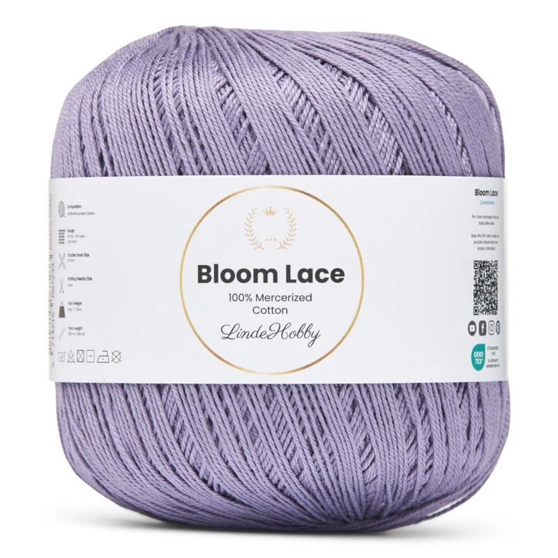 LindeHobby Bloom Lace Mercerized Cotton 12 Lilla chiaro