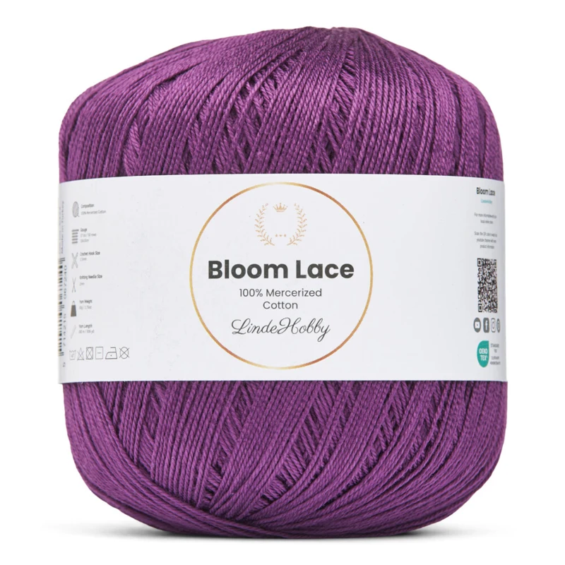 LindeHobby Bloom Lace Mercerized Cotton 13 Viola
