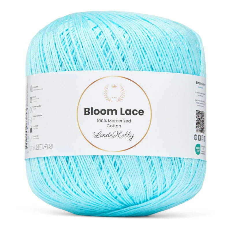 LindeHobby Bloom Lace Mercerized Cotton 14 Azzurro