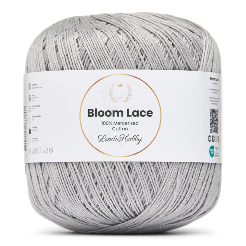 LindeHobby Bloom Lace Mercerized Cotton 03 Grigio
