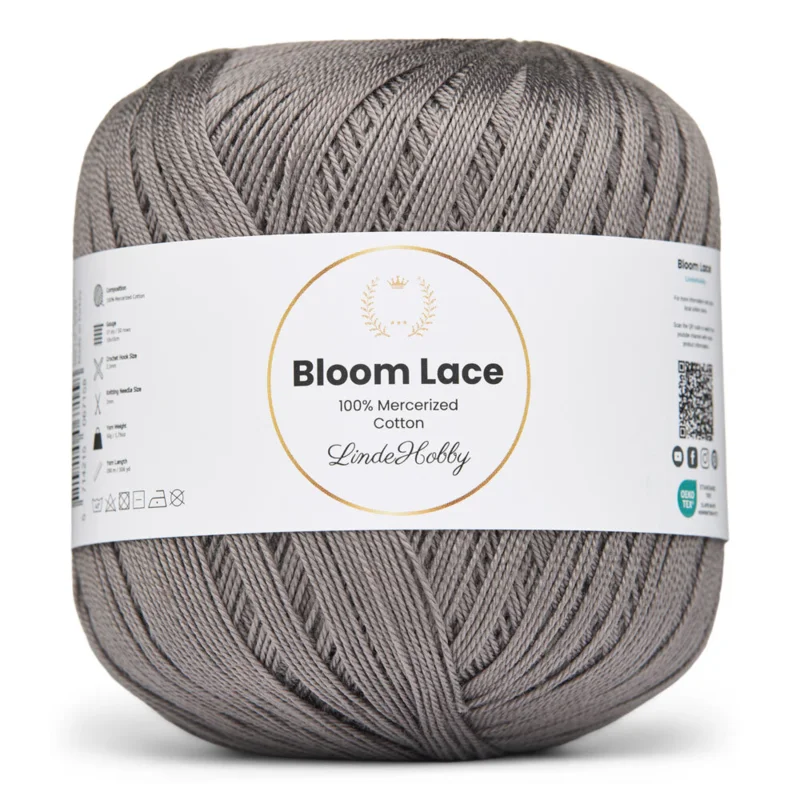 LindeHobby Bloom Lace Mercerized Cotton 04 Fumè