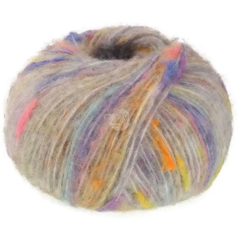 Lana Grossa Cassata 12 Grigio chiaro/viola/blu zaffiro/giallo chiaro/rosa-grigio/pesca