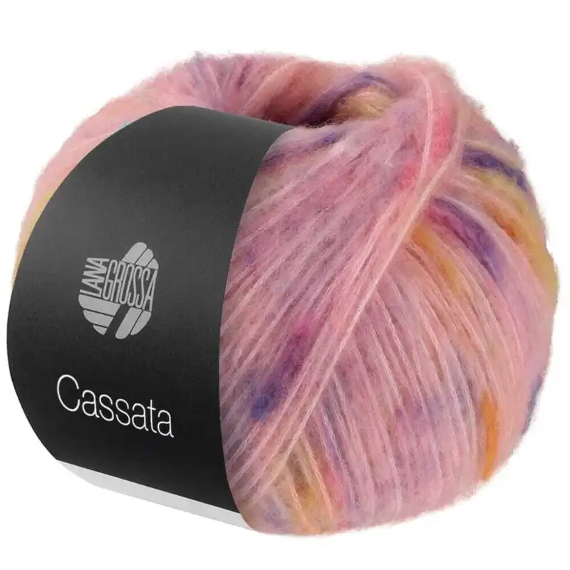 Lana Grossa Cassata 02 Rosa/rosso chiaro/giallo/lilla/mandarino