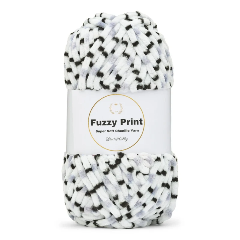 LindeHobby Fuzzy Chenille Print 10 Belladonna