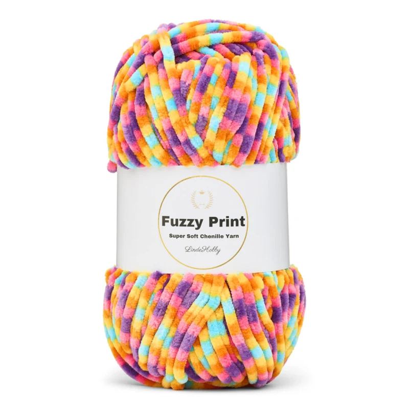 LindeHobby Fuzzy Chenille Print 08 Coriandoli