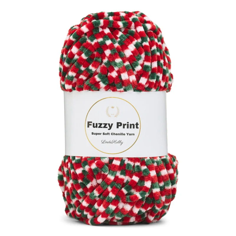 LindeHobby Fuzzy Chenille Print 11 Natale