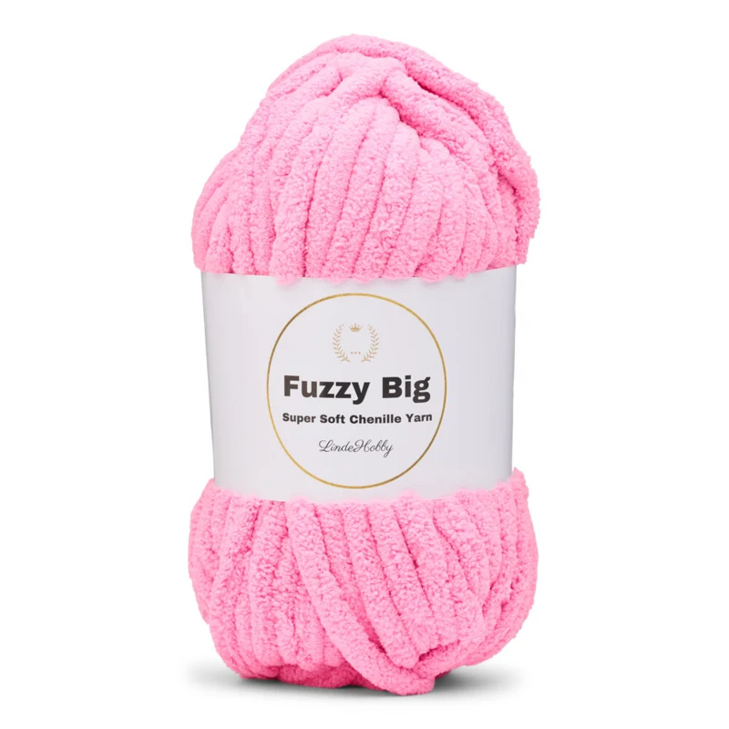 LindeHobby Fuzzy Chenille BIG 48 Neon rosa chiaro