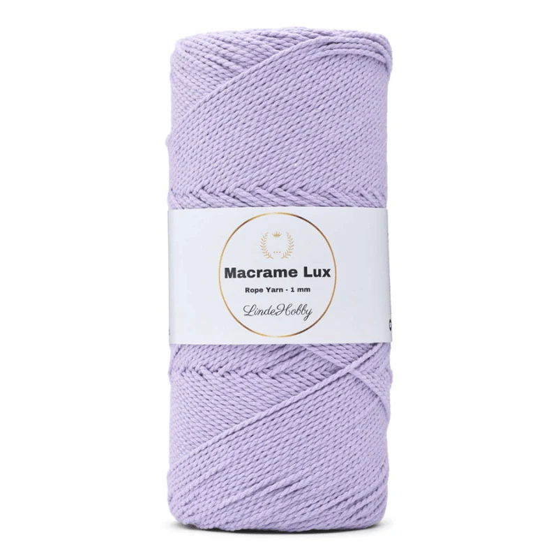 LindeHobby Macrame Lux, Corda per macramè, 1 mm 14 Viola