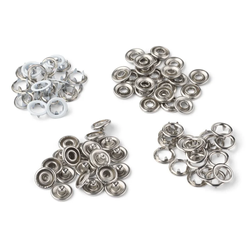 LindeHobby Bottoni a Pressione, 20 pezzi, 9.5 mm Bianco