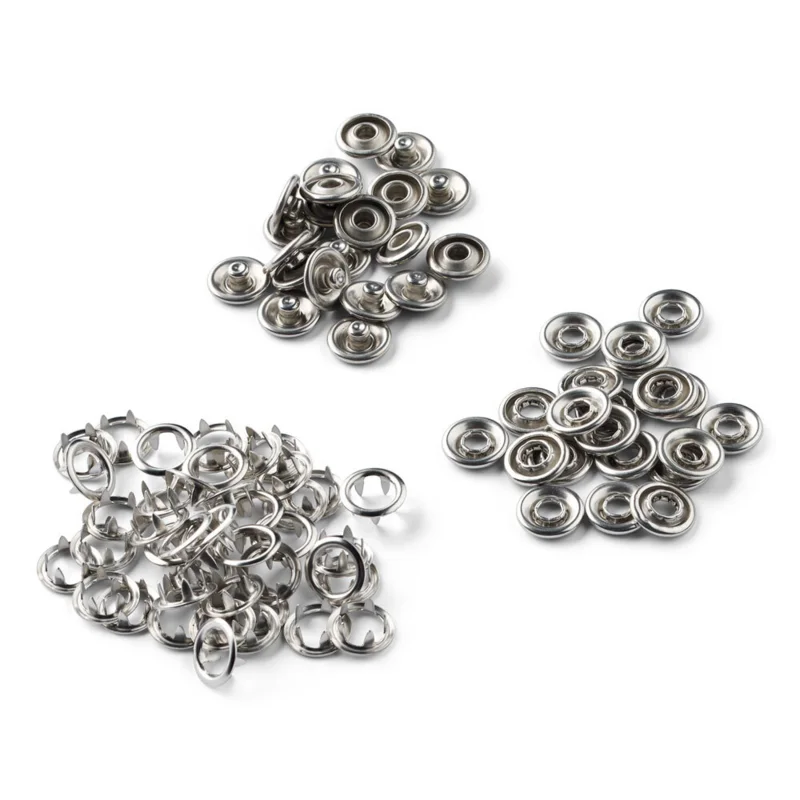 LindeHobby Bottoni a Pressione, 20 pezzi, 9.5 mm Acciaio inox
