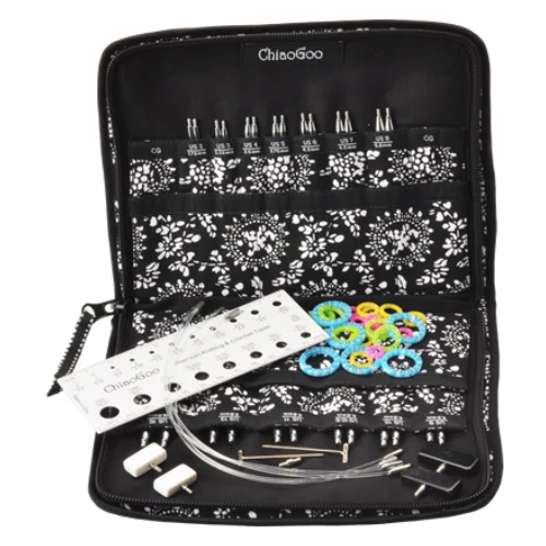 ChiaoGoo Set Ferri Circolari Intercambiabili Spin Bambù Complete 10 cm