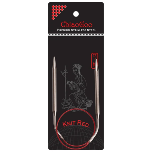 ChiaoGoo Ferri Circolari Knit Red Acciaio Inossidabile (23-100 cm) 40 cm