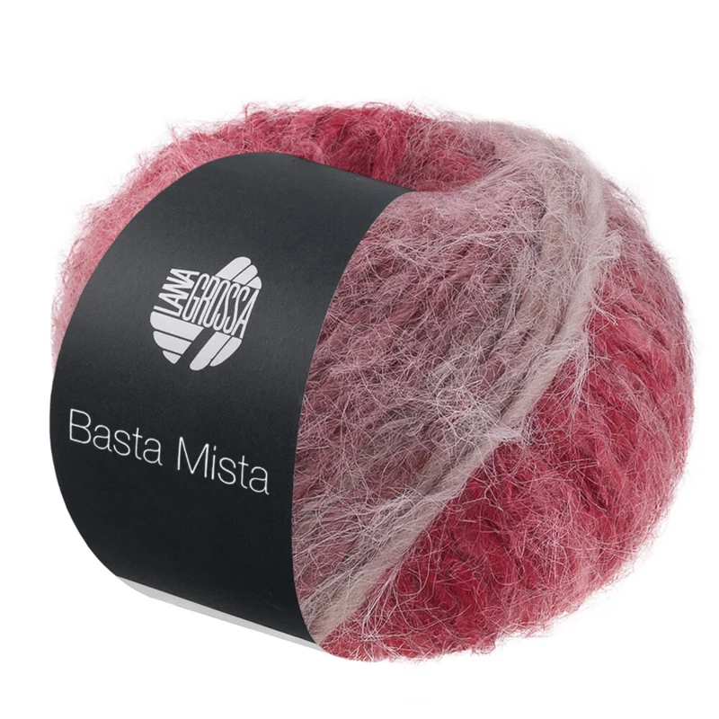 Lana Grossa Basta Mista 119 Bordeaux/rosso vino/rosso grigiastro/tortora/beige grigiastro