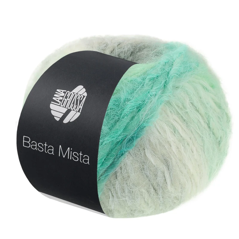 Lana Grossa Basta Mista 121 Grigio chiaro/grigio/bianco/giada/turchese/petrolio