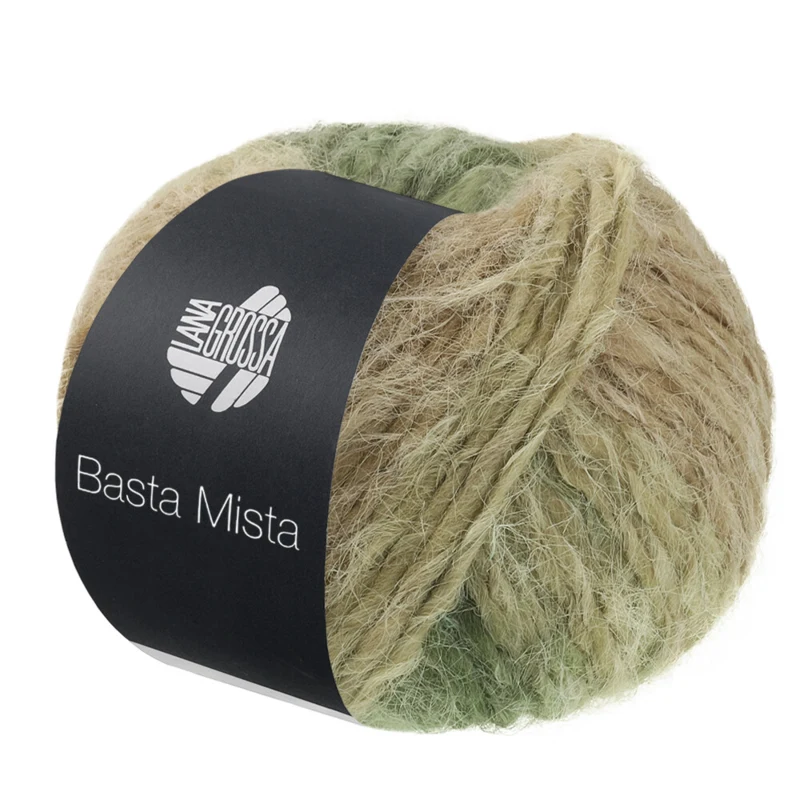 Lana Grossa Basta Mista 120 Giada/verde grigiastro/verde reseda/cammello/tortora