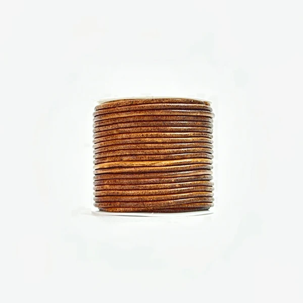HobbyArts Cordino in pelle, 10 m, Naturale Scuro 2.00 mm