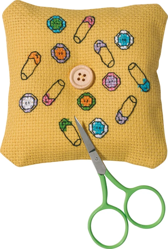 Kit Ricamo Pincushion Spilla di Sicurezza 11 x 11 cm