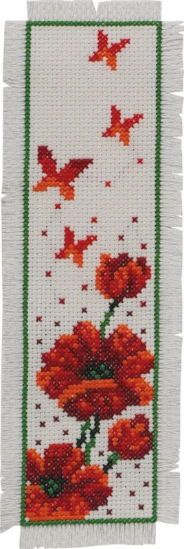 Kit Ricamo Papaveri 7 x 22 cm
