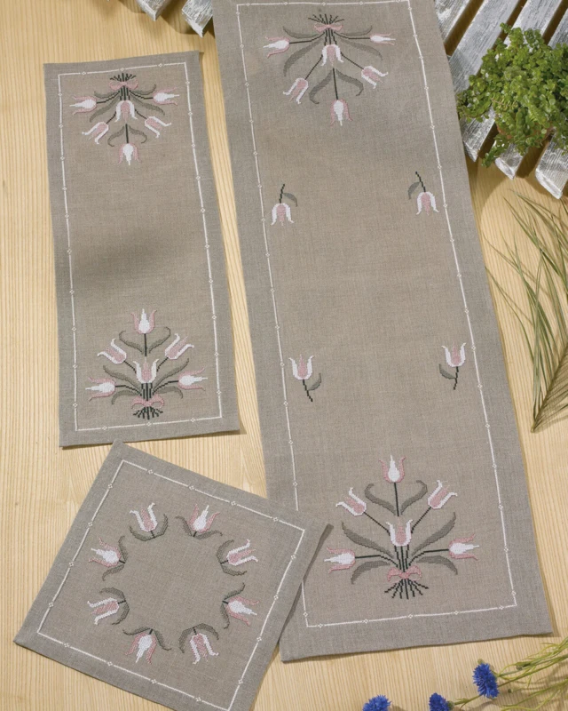 Kit da Ricamo Tulipani 29 x 29 cm