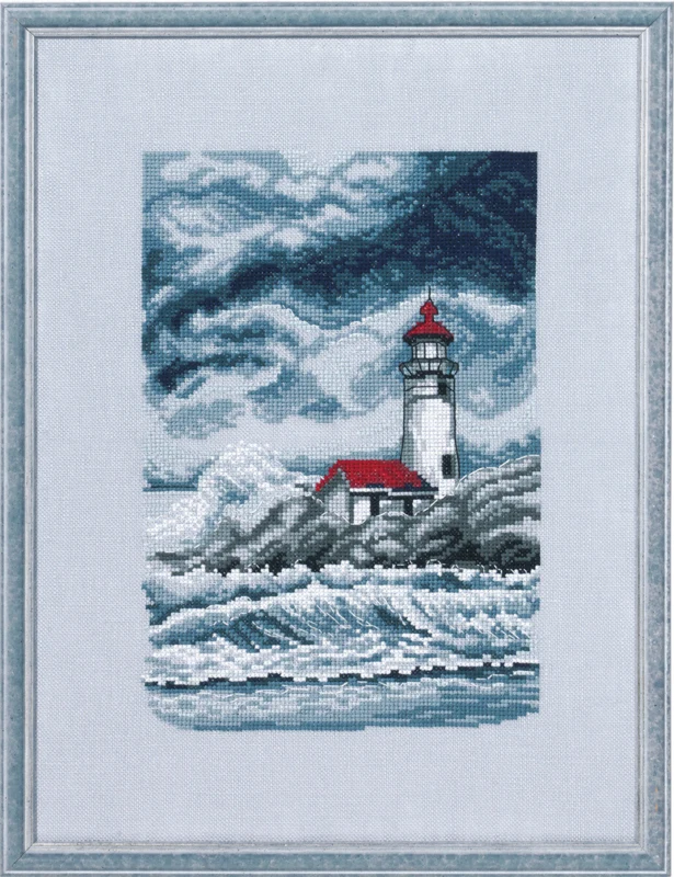 Kit di Ricamo Faro tempesta R5636 26 x 35 cm