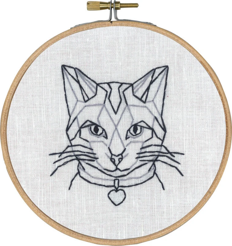 Kit da Ricamo Gatto in Linea con 5810/13