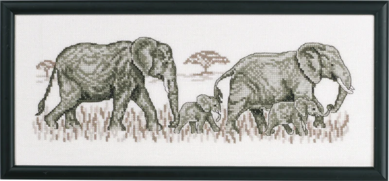 Kit da Ricamo Elefanti R5496 36 x 15 cm