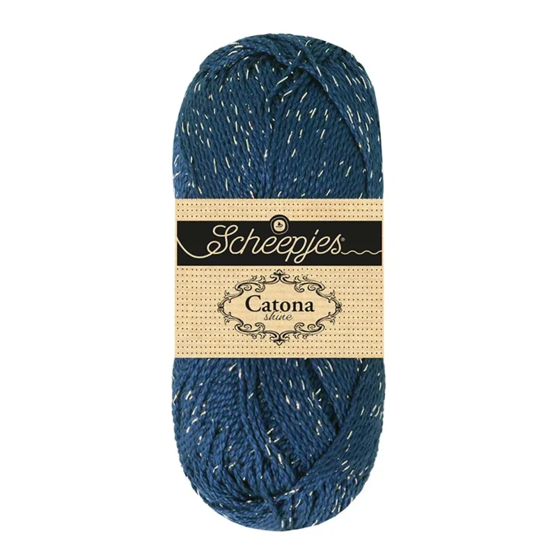 Scheepjes Catona Shine 527-S Midnight - Silver