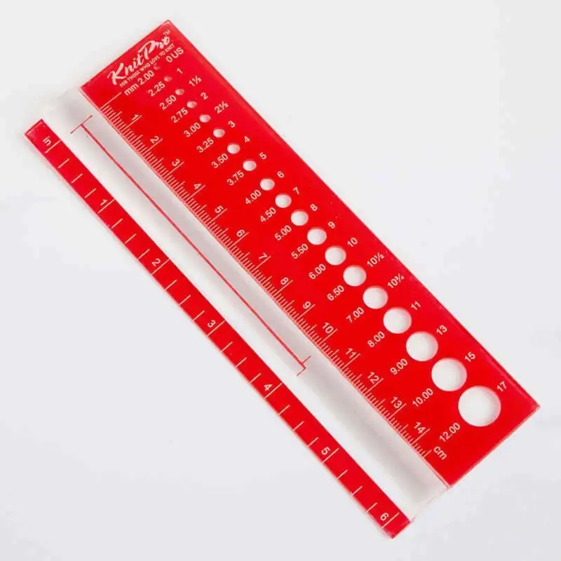 KnitPro Misuratore per Ferri Rosso (2.00–12.00 mm)