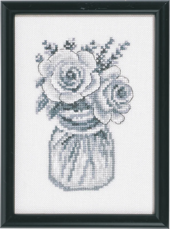 Kit Ricamo Rose 12 x 17 cm