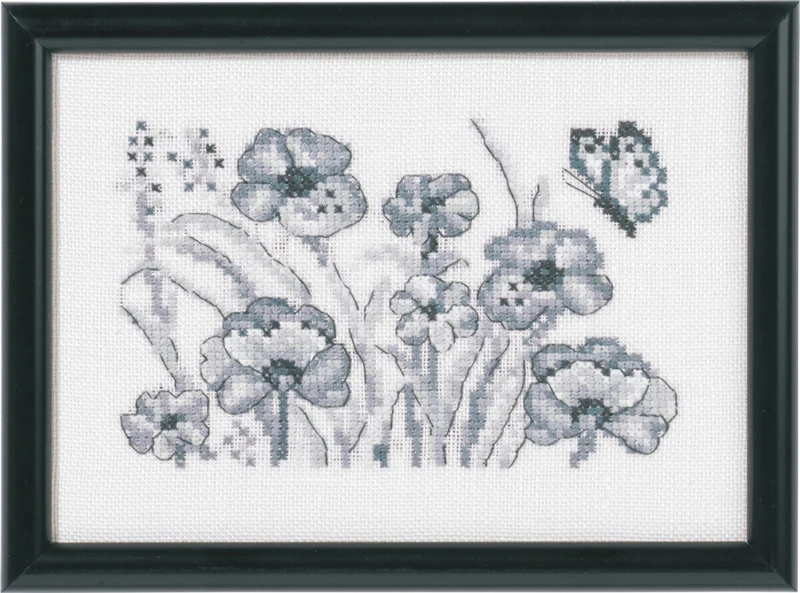 Kit Ricamo Papaveri 12 x 17 cm