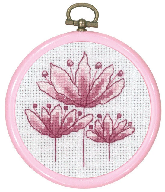 Kit da Ricamo Tulipani Rosa 8 Ø