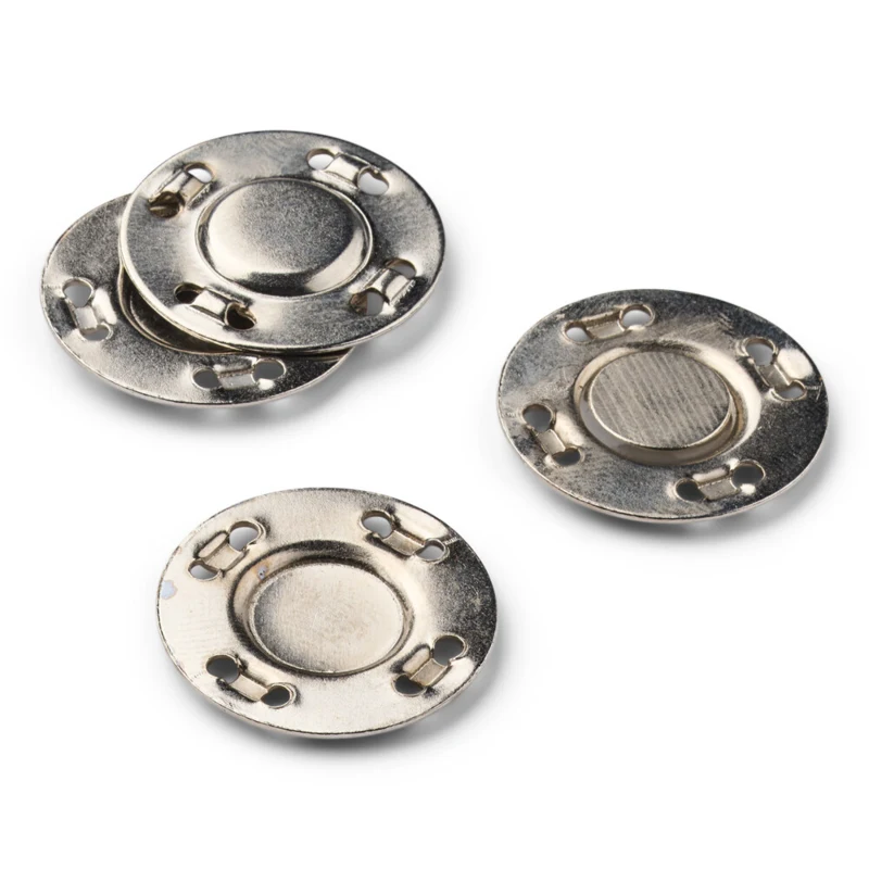 LindeHobby Bottoni Magnetici, Argento, 20 mm, 2 Set