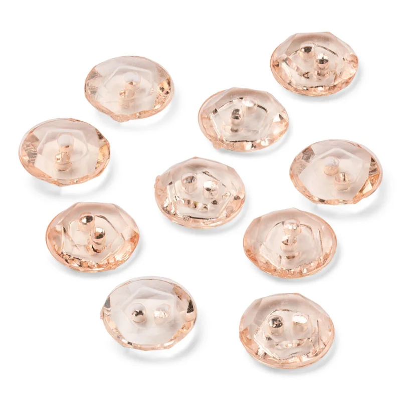 LindeHobby Bottoni Cristallo, Caramello, 12 mm, 10 pezzi