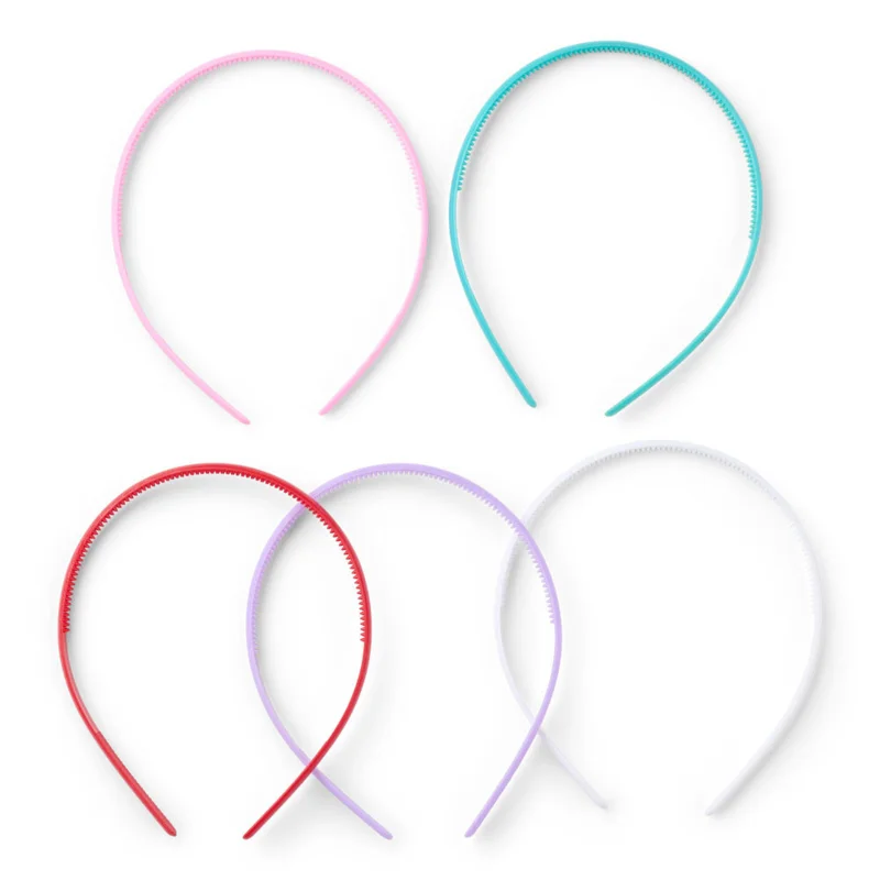 LindeHobby Fasce per capelli, Colori assortiti, 8 mm, 5 pz
