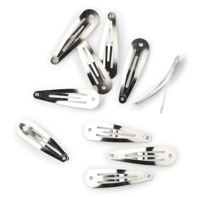 LindeHobby Fermagli Clic-clac, Argento, 45x14 mm, 10 pz
