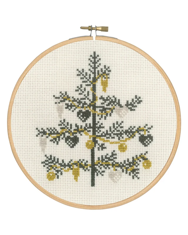Kit ricamo Albero decorato 18 Ø cm