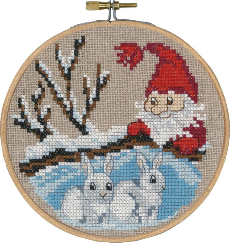 Kit da Ricamo Conigli & Babbo Natale m/5810/13 13 Ø