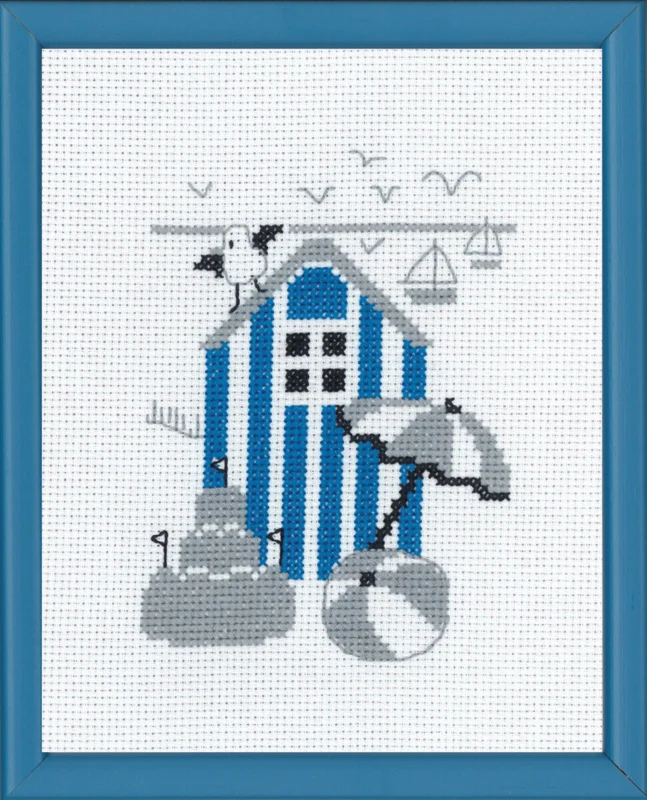 Kit per ricamo Casetta Blu R5741 18 x 14 cm