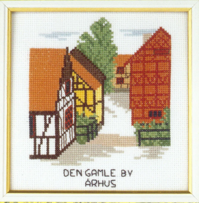 Kit di ricamo La città vecchia 15 x 15 cm