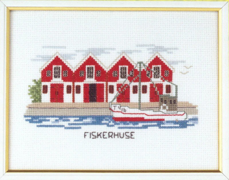 Kit da Ricamo Case di Pescatori 20 x 15 cm 5611